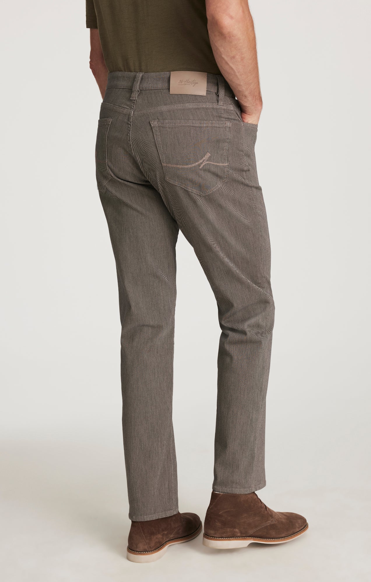 Charisma Relaxed Straight Pants in Dove Grey Diagonal