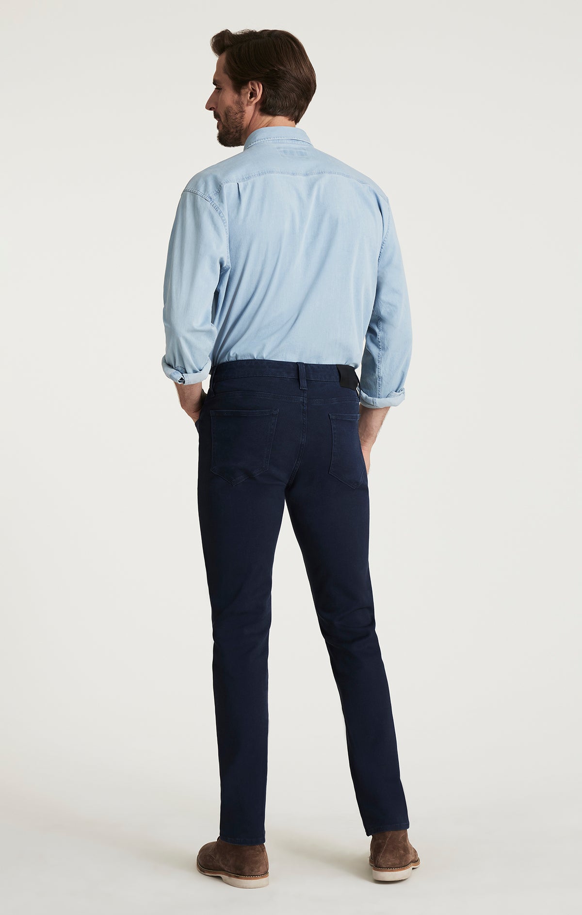 Courage Straight Leg Pants in Dark Navy Cloud Luxe