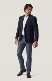 Charisma Relaxed Straight Pants in Navy Fancy