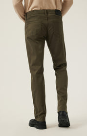 Charisma Relaxed Straight Pants in Dusky Green Coolmax