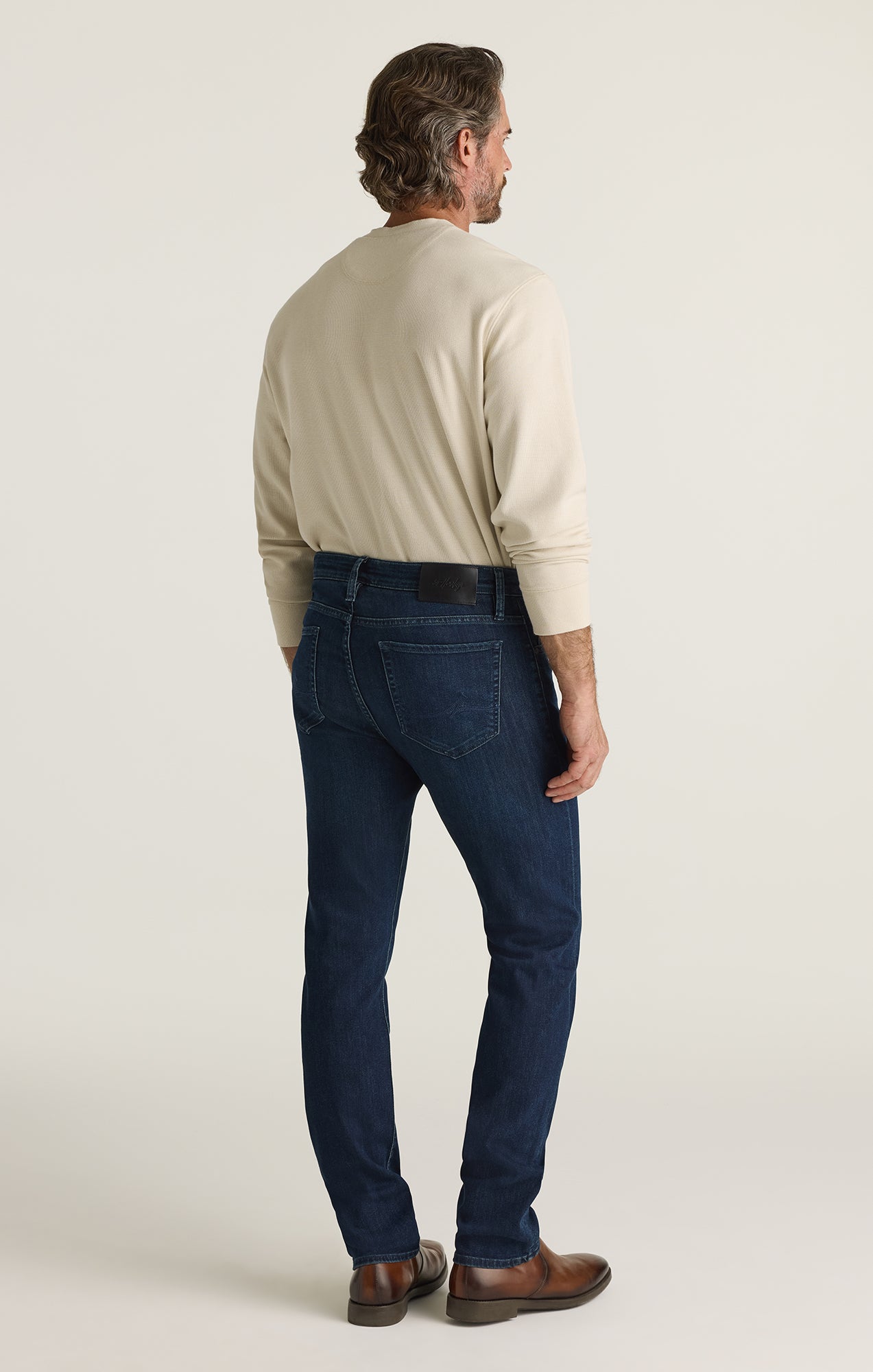 Courage Straight Leg Jeans in Rinse Brushed Aerodenim