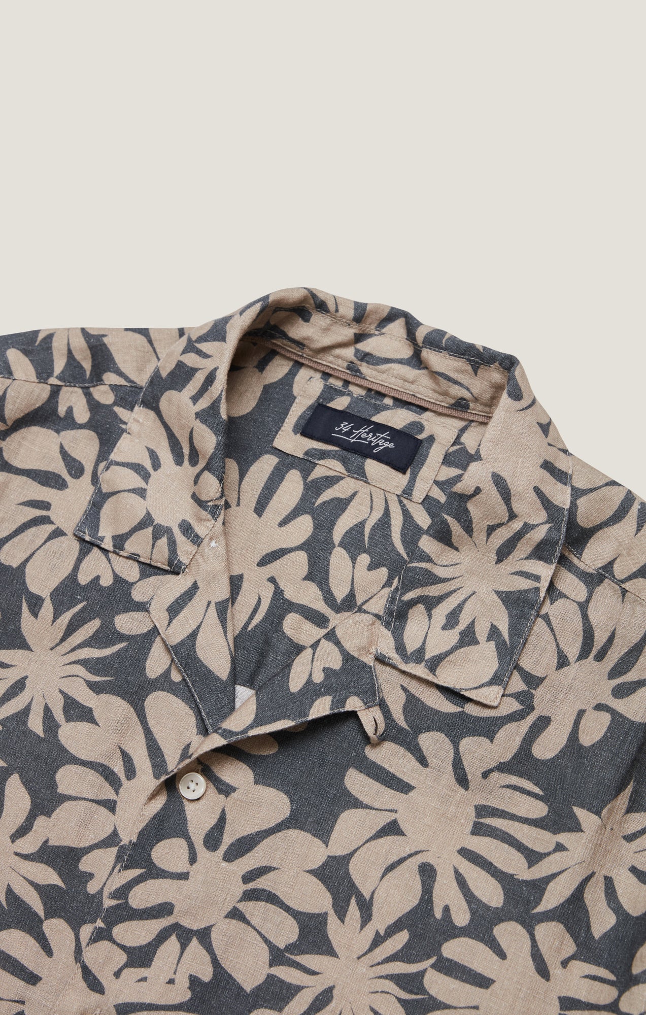 Bloom Linen Short Sleeve Shirt in Twine