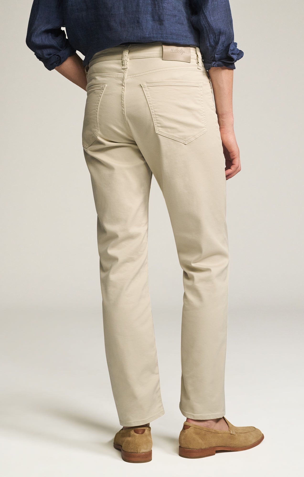 Charisma Relaxed Straight Leg Pants in Tan Coolmax