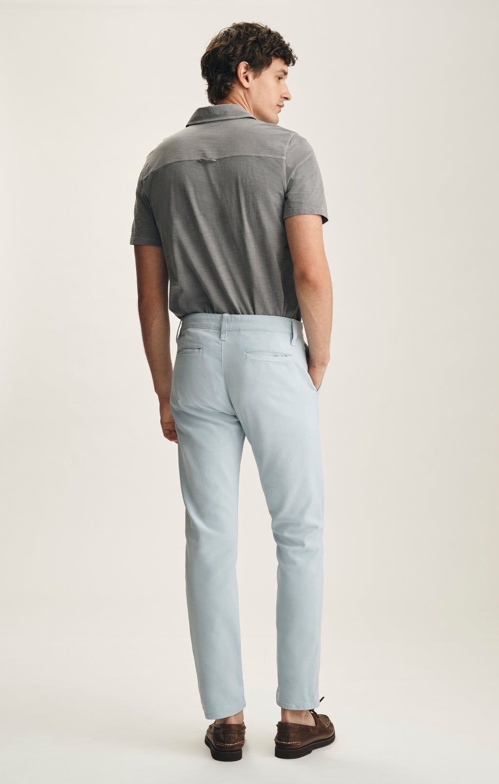 Verona Straight Leg Chino Pants In Mist High Flyer