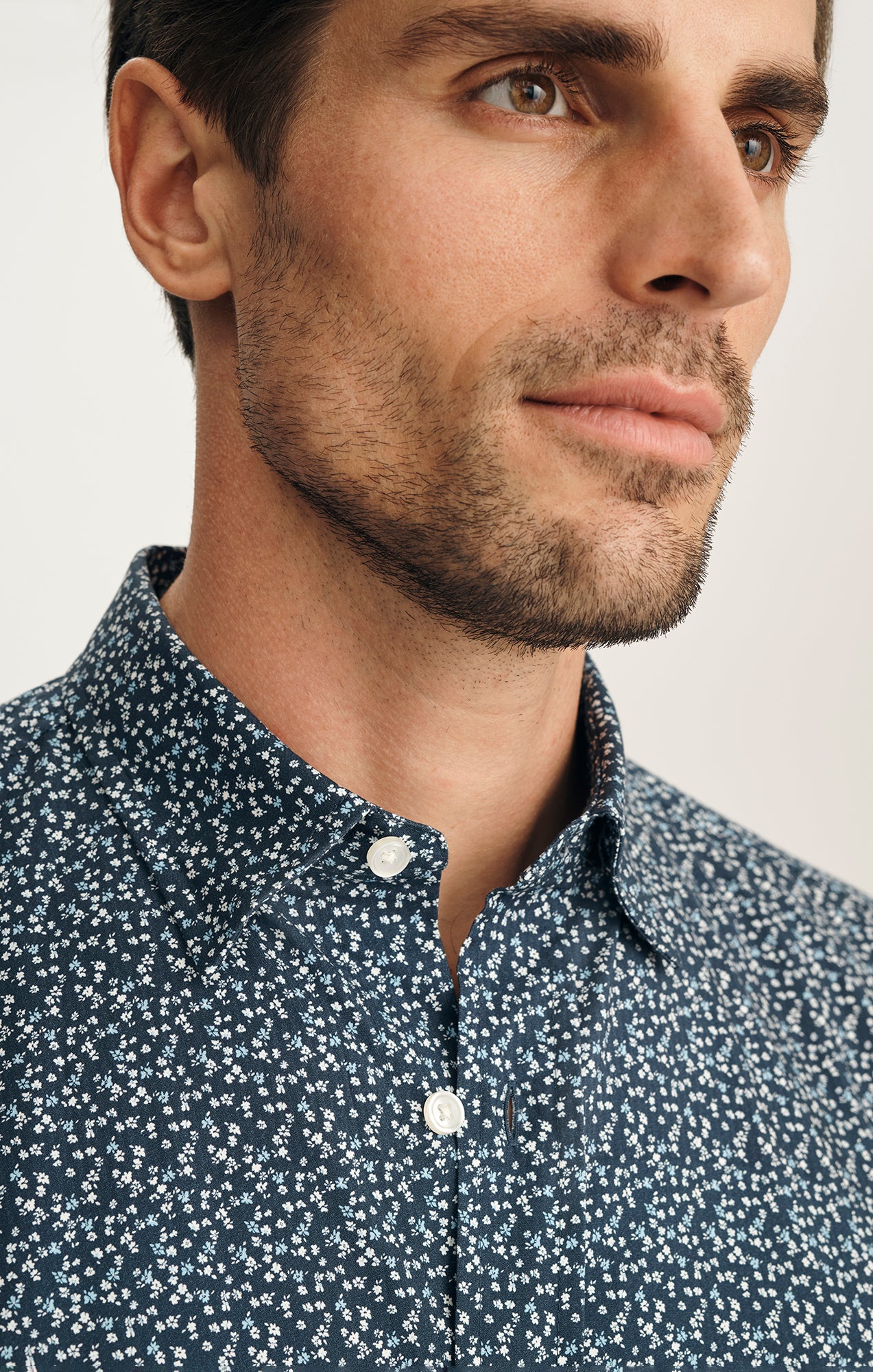 Flower Luxe Twill Shirt In Vintage Indigo