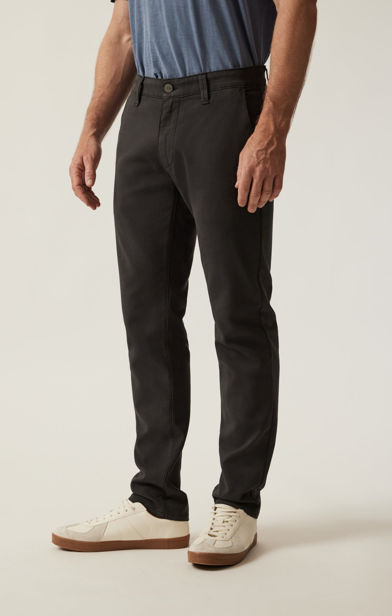 34 Heritage Men's Verona Straight Leg Chino Pants in Dark Grey High Flyer