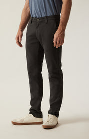 Verona Slim Leg Chino Pants in Dark Grey High Flyer