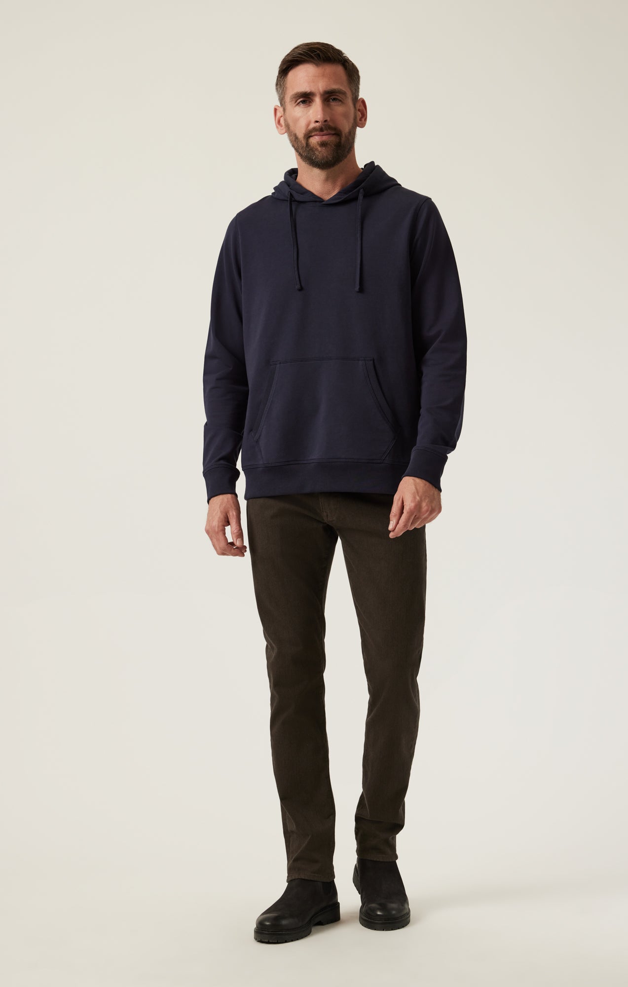 French Terry Hoodie In Navy