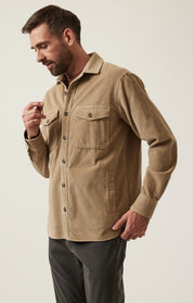 Corduroy Overshirt In Aluminum