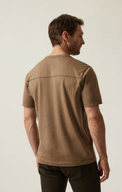 Deconstructed V-Neck T-Shirt In Shitake