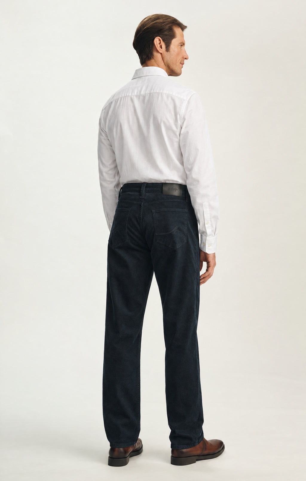 Charisma Relaxed Straight Pants in Midnight Diagonal Luxe