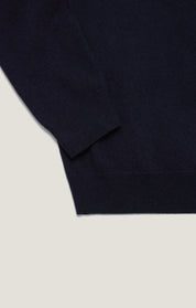 Cashmere Quarter Zip Sweater In Dark Navy