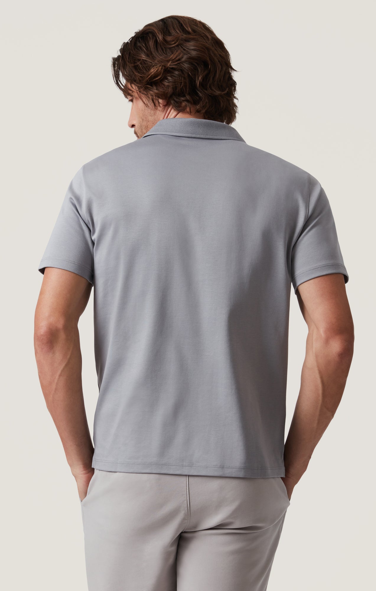 34 Heritage Men's Polo T-Shirt in Monument Grey