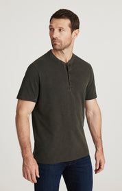 Slub Henley T-Shirt in Peat