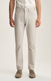 Courage Straight Leg Pants In Stone Seersucker