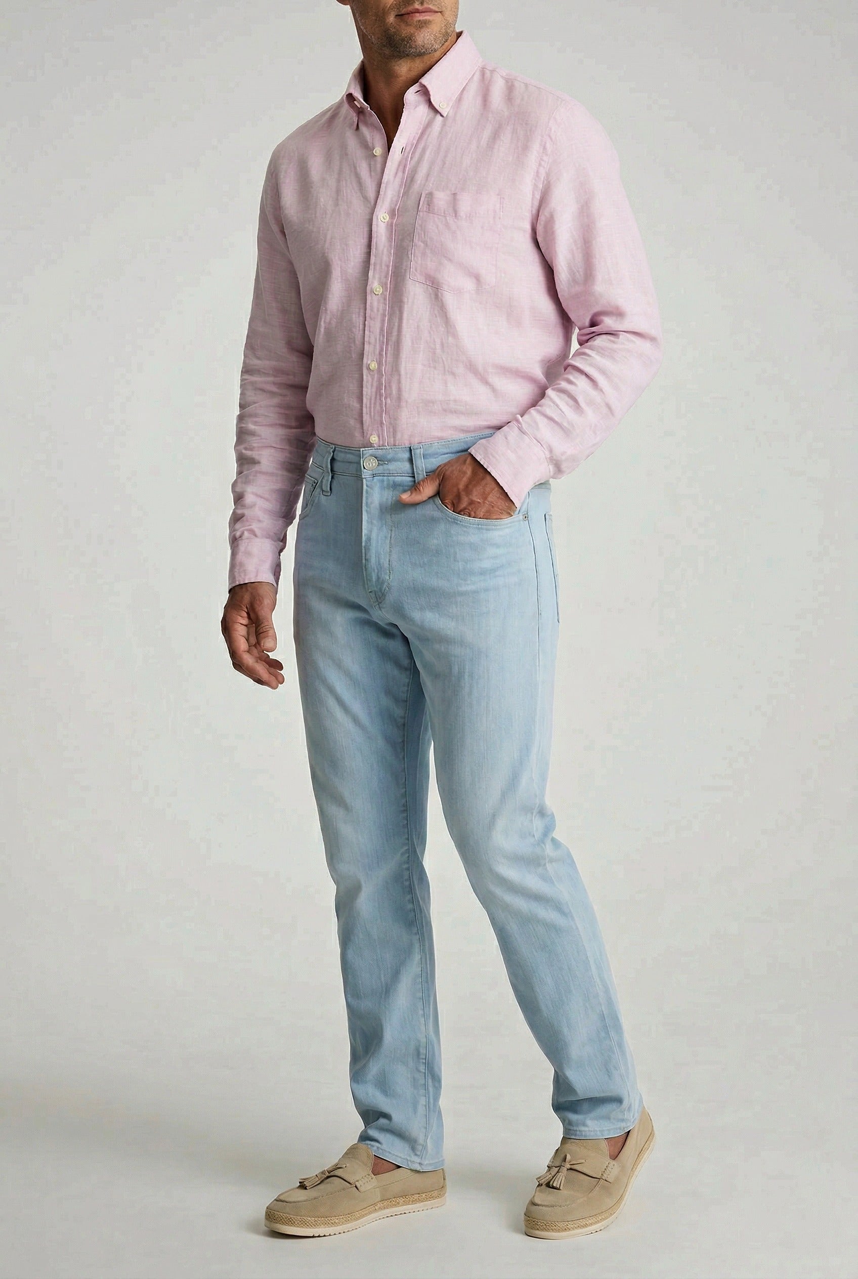 Charisma Relaxed Straight Jeans In Bleach Kona