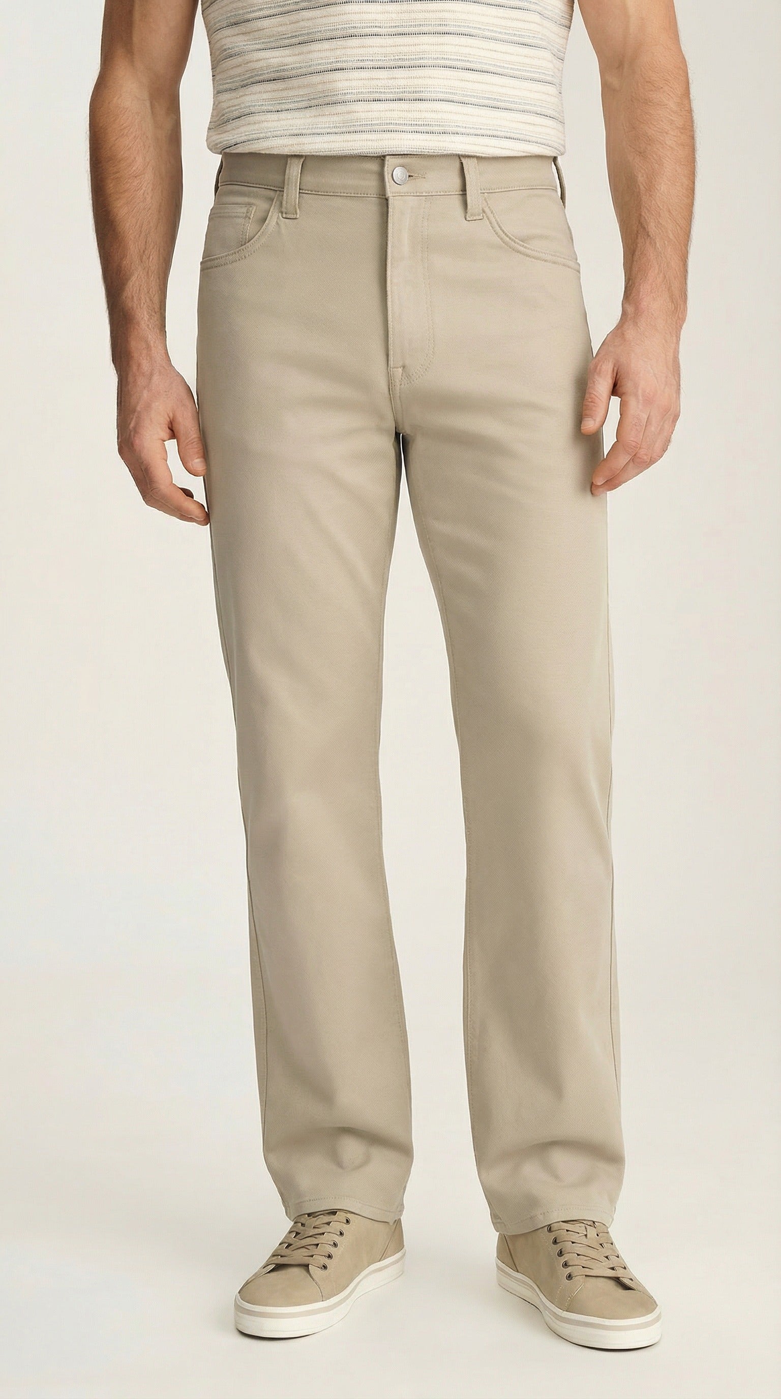 Charisma Relaxed Straight Pants In Cashmere Cloud Luxe
