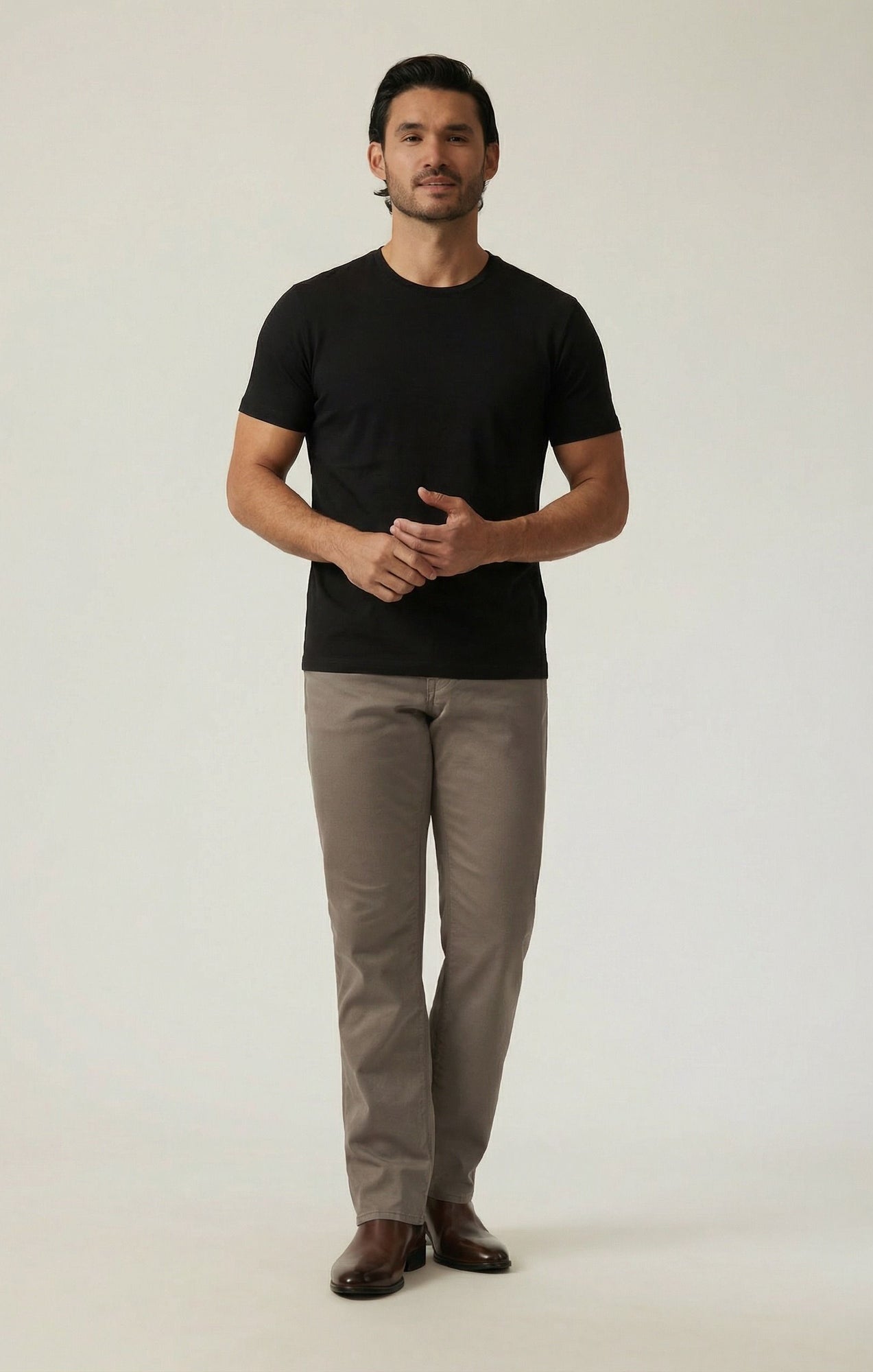 Charisma Relaxed Straight Pants in Taupe Coolmax