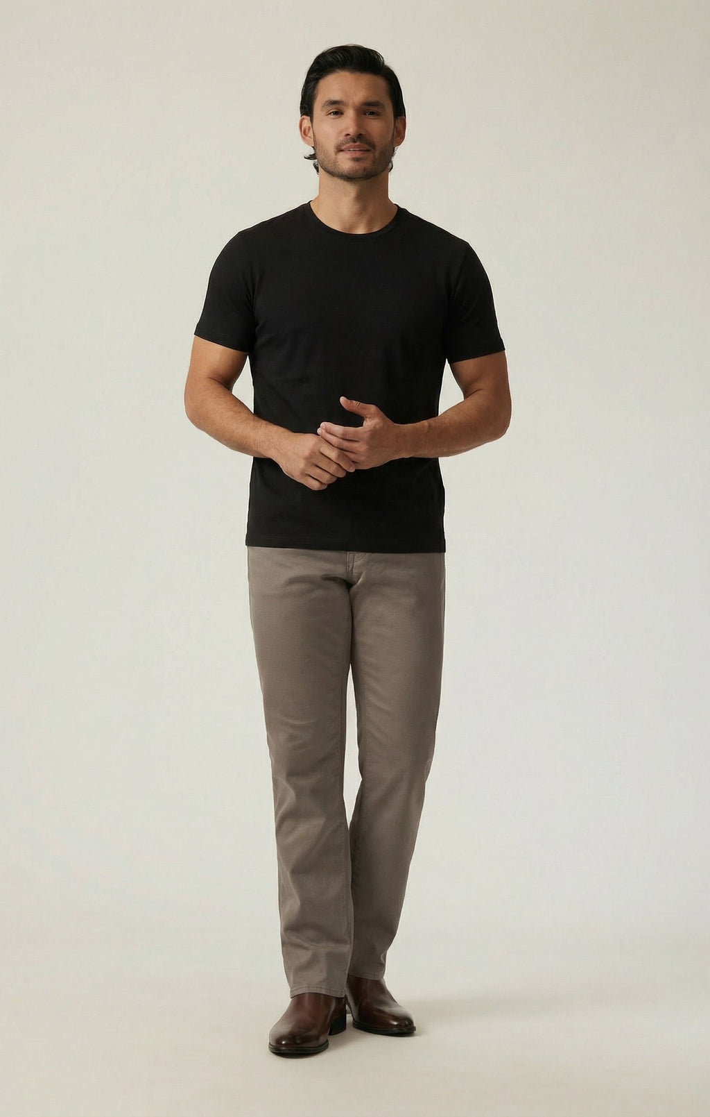 Charisma Relaxed Straight Pants in Taupe Coolmax