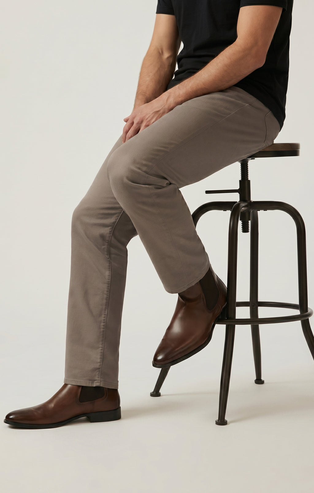Charisma Relaxed Straight Pants in Taupe Coolmax