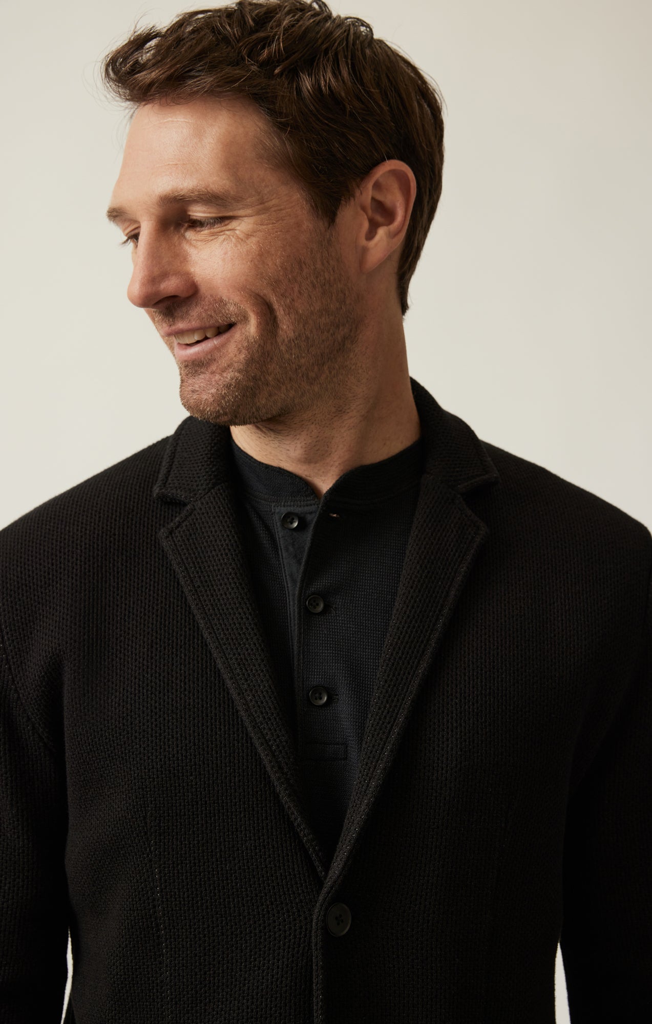 34 Heritage Men's Double Face Blazer In Black