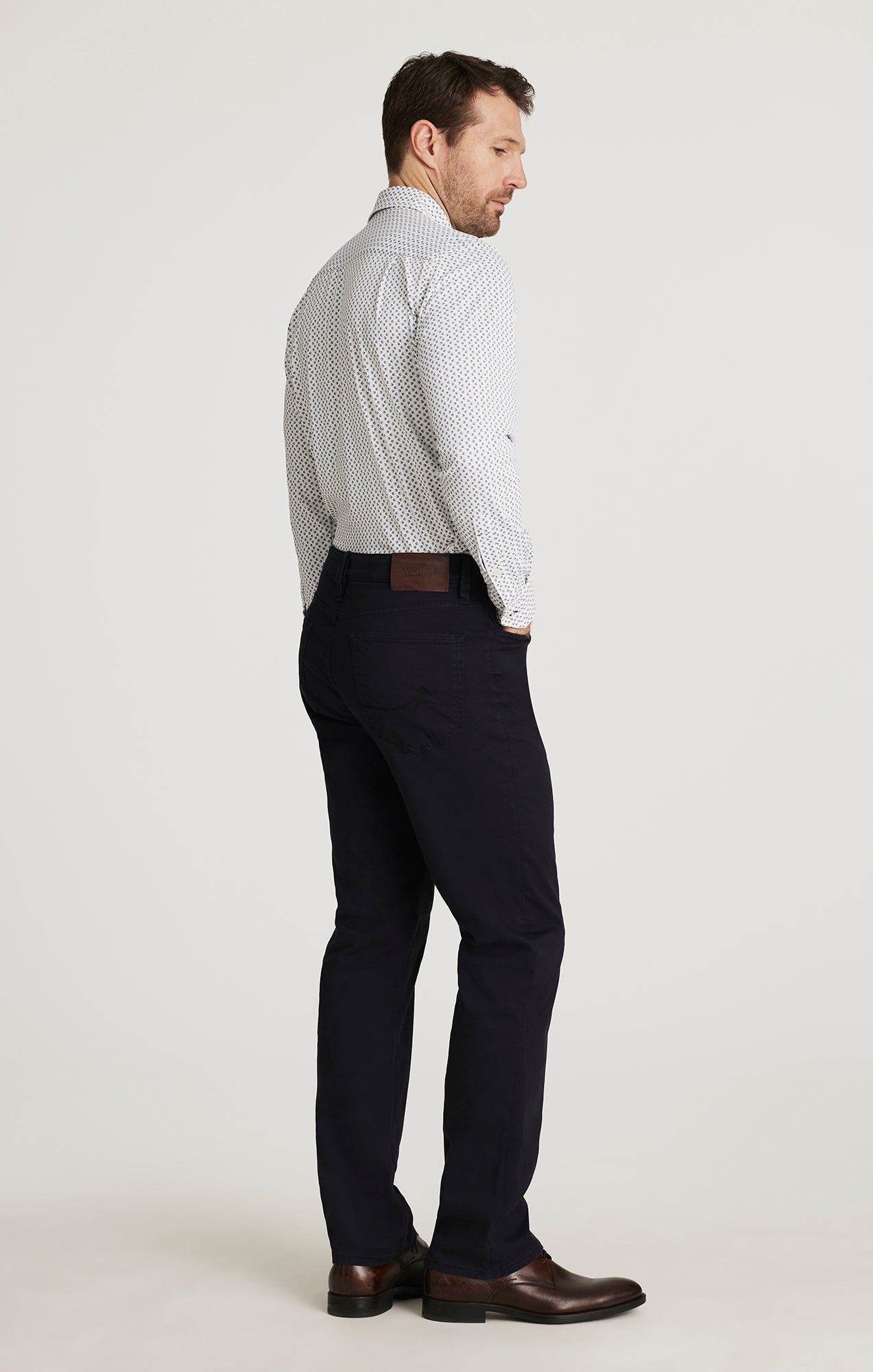 Charisma Relaxed Straight Pants in Navy Twill