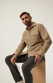 Corduroy Overshirt In Aluminum