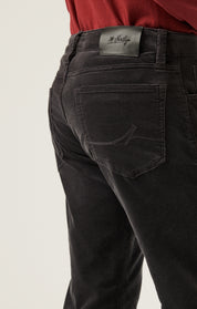 Charisma Relaxed Straight Pants in Charcoal Cord