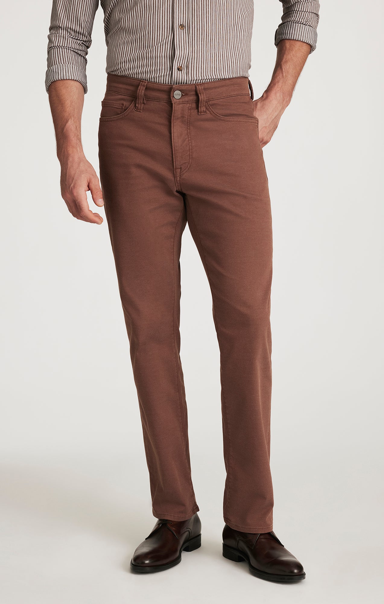 34 Heritage Men's Charisma Relaxed Straight Pants in Cappuccino