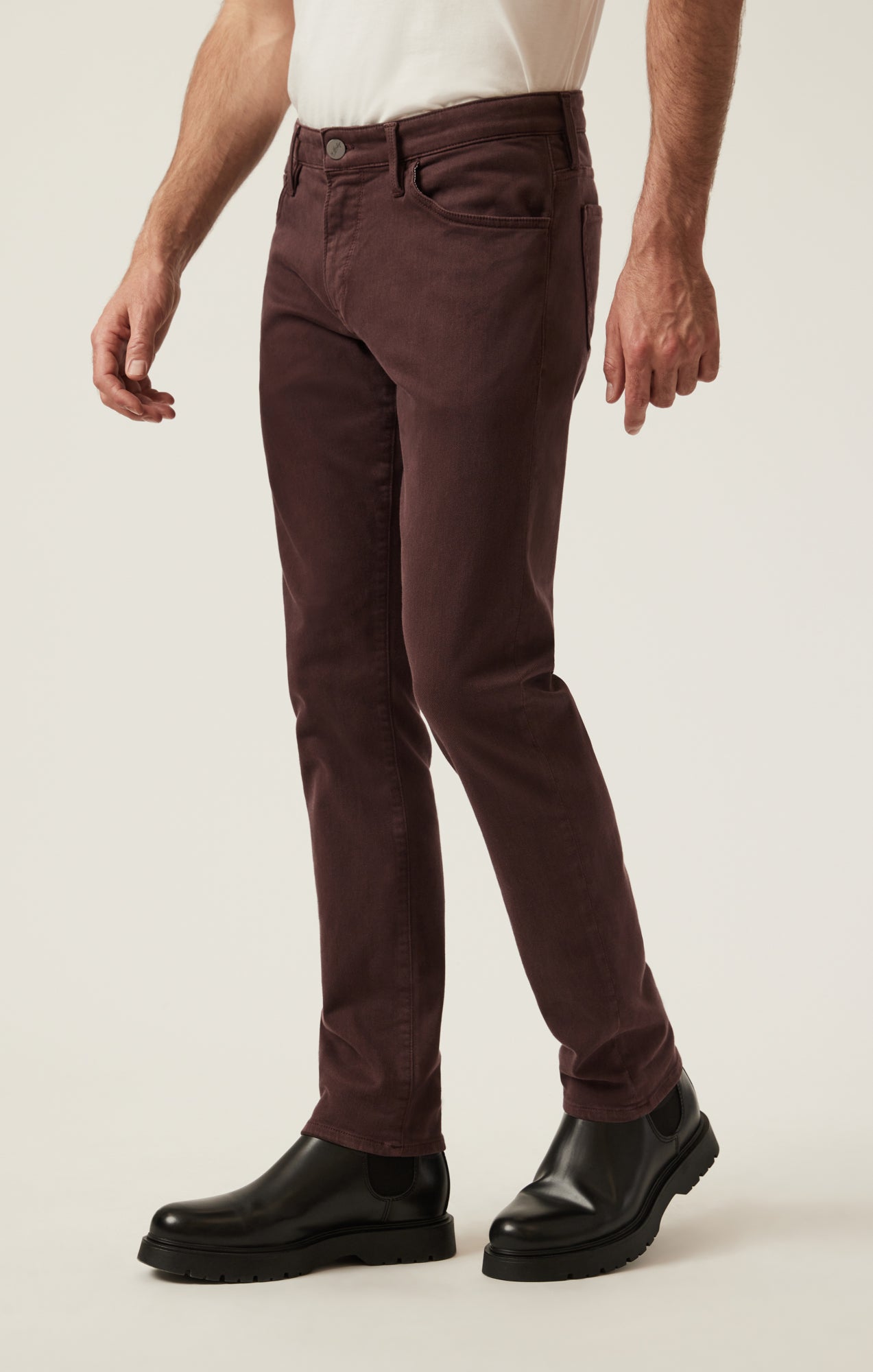 Courage Straight Leg Pants in Burgundy Diagonal