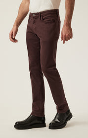 Courage Straight Leg Pants in Burgundy Diagonal