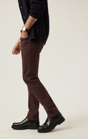 Courage Straight Leg Pants in Burgundy Diagonal