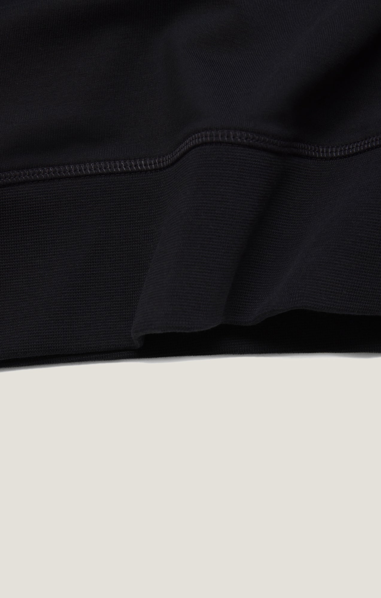 French Terry Crew Sweatshirt In Black