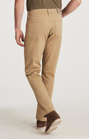 Charisma Relaxed Straight Pants in Beige Honeycomb