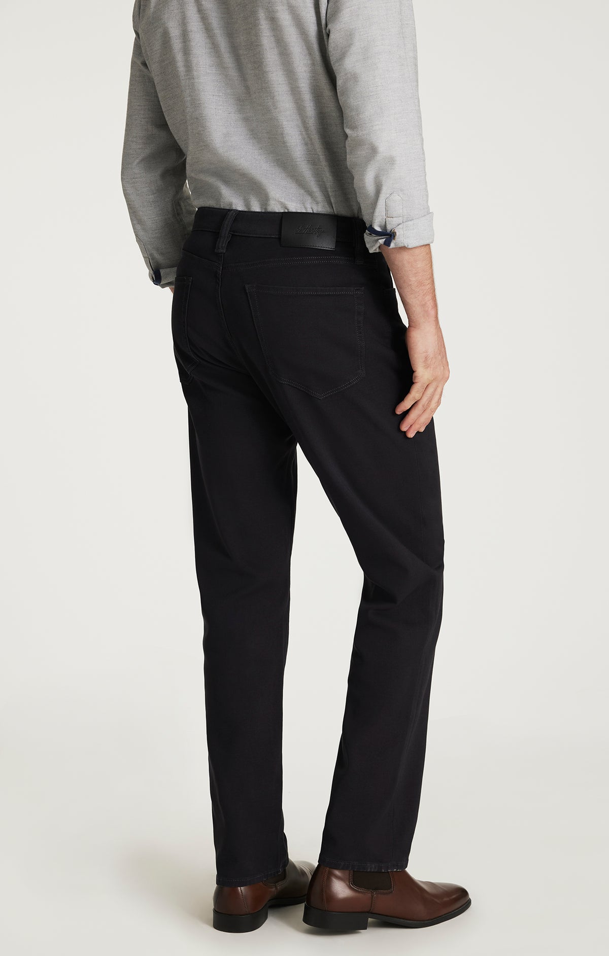 Charisma Relaxed Straight Pants in Dark Grey Cloud Luxe