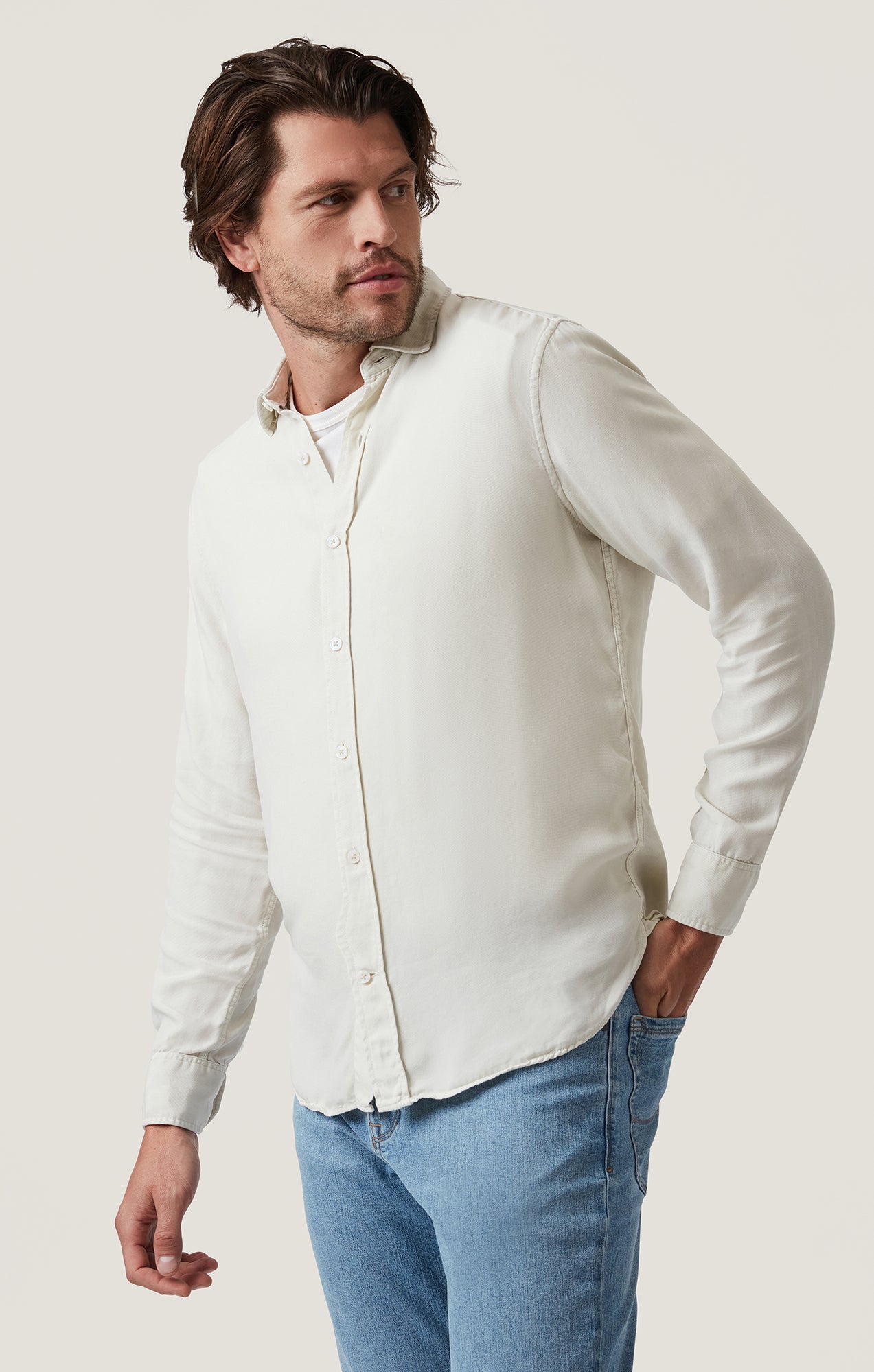 Tencel Shirt in Ivory