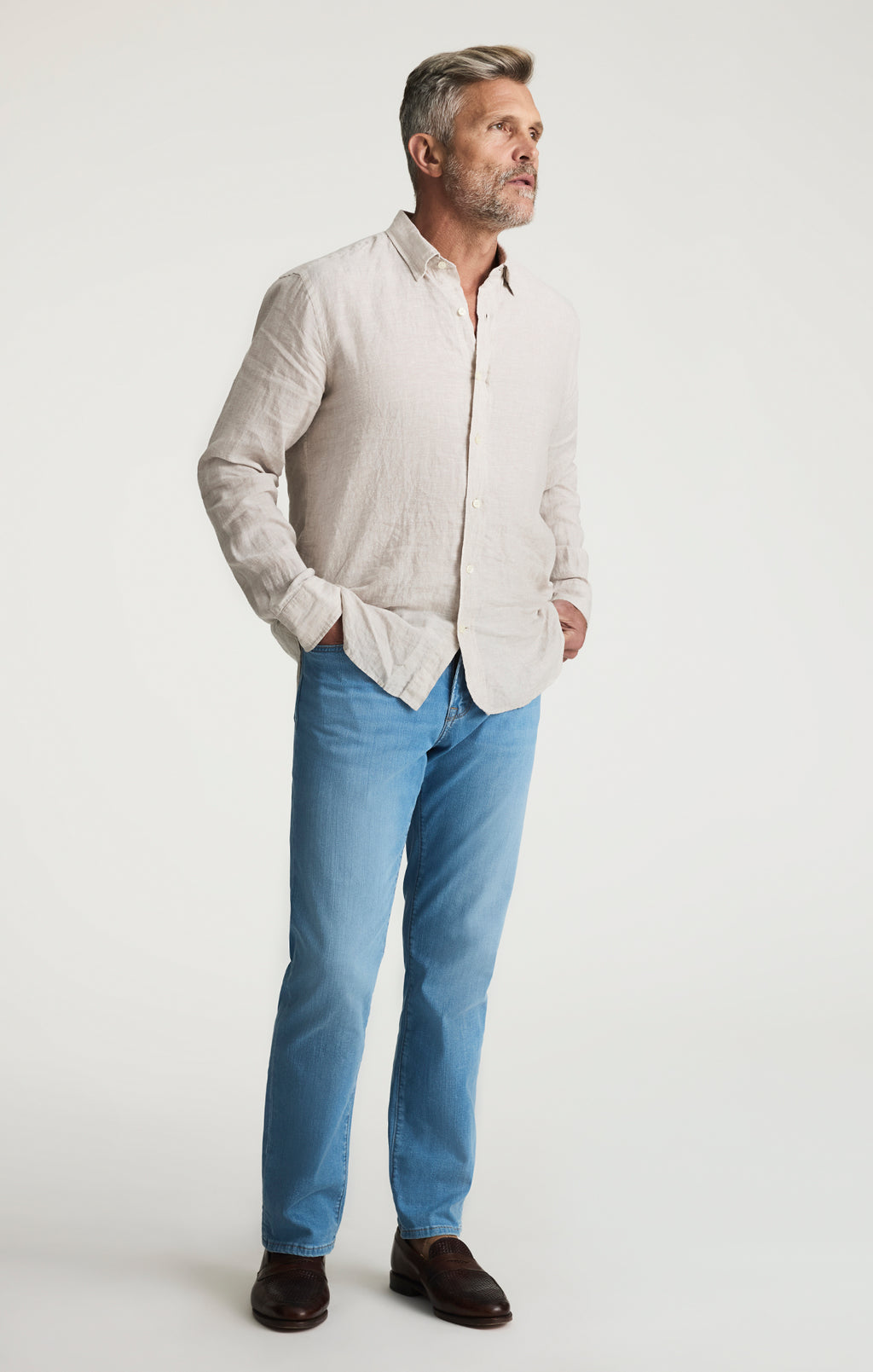 Linen Shirt In Beige