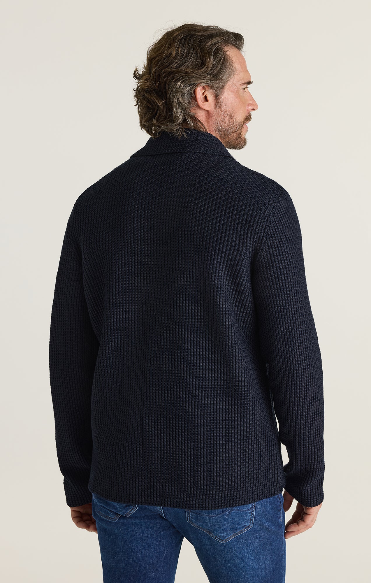Birch Knit Blazer in Navy