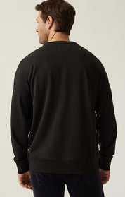 French Terry Crew Sweatshirt In Black