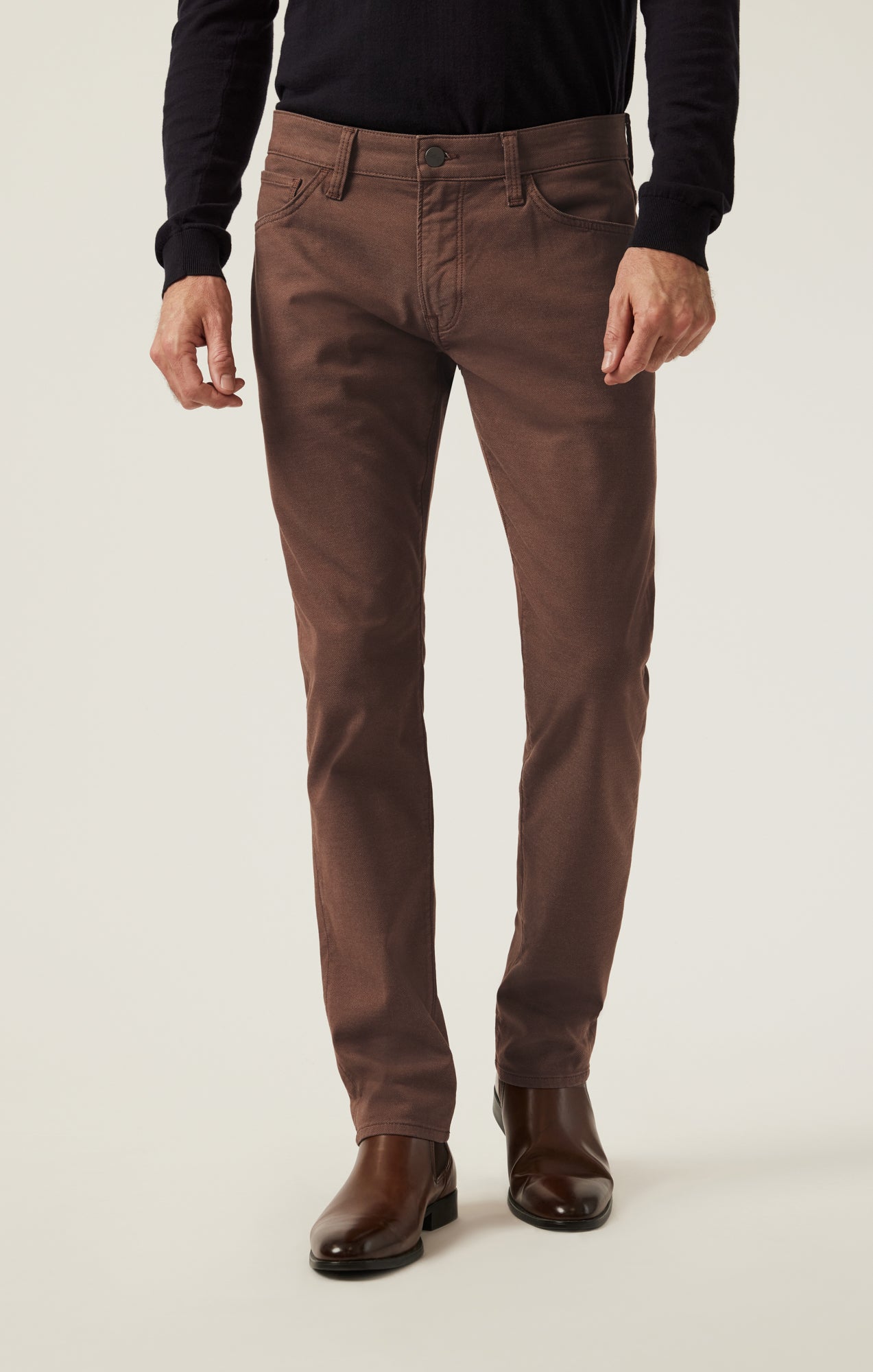 34 Heritage Men's Courage Straight Leg Pants in Brown Coolmax
