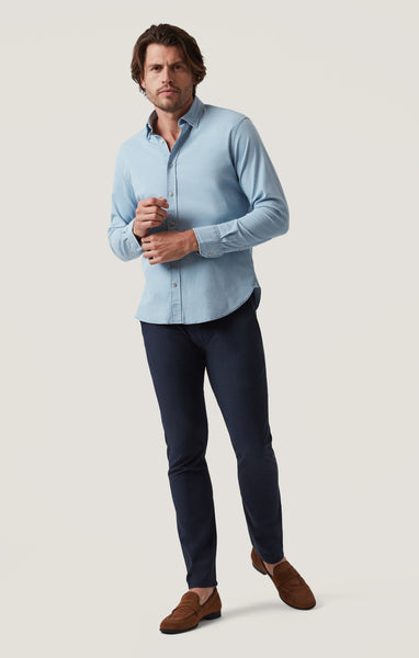 34 Herigage Men's Verona Slim Chinos in Night Seersucker Kona – 34