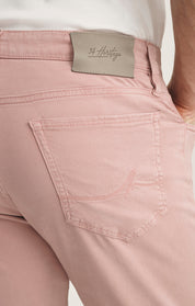 Courage Straight Leg Pants In Pink Twill