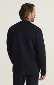 Zip Up Cardigan in Navy