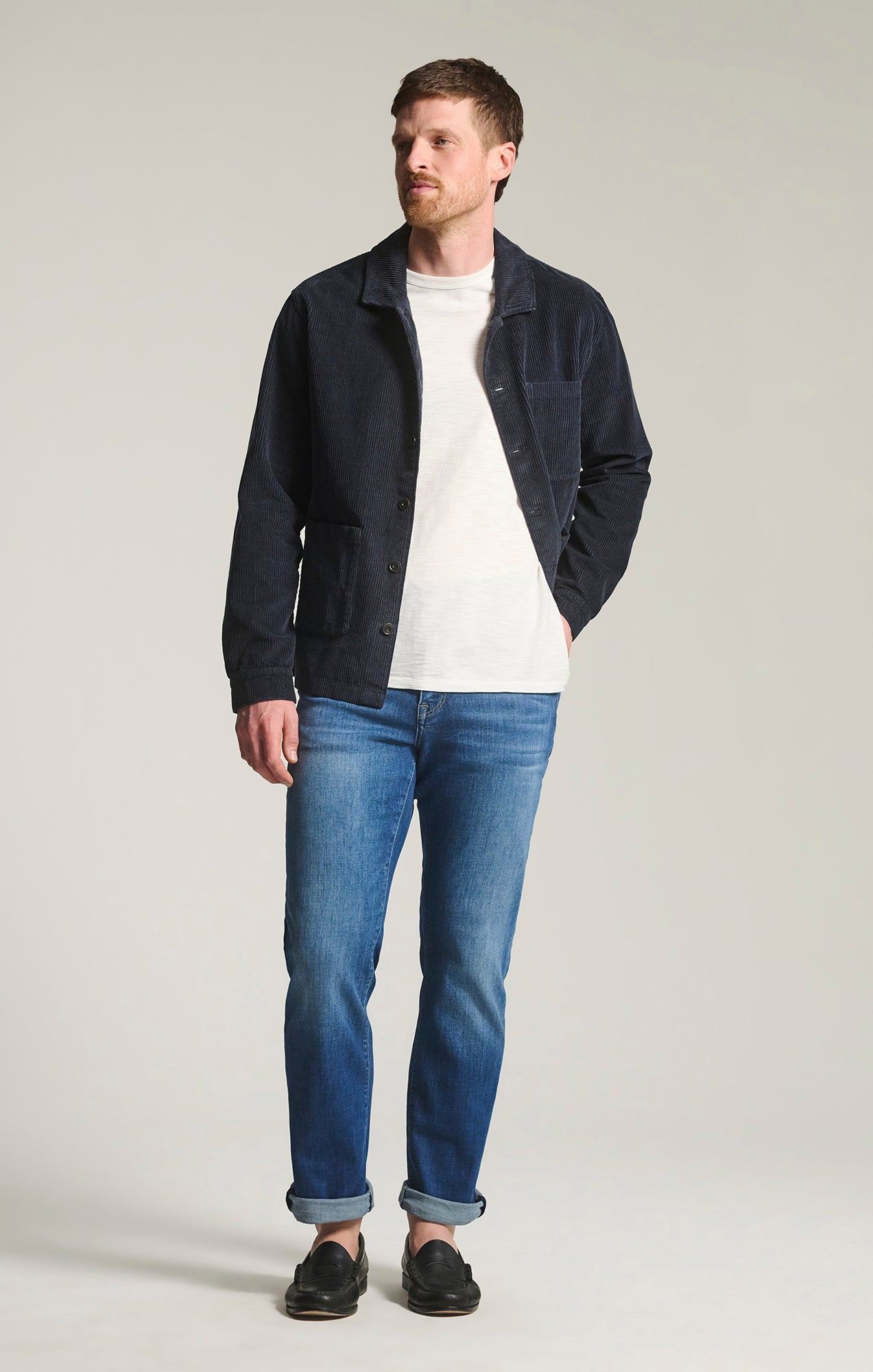 Charisma Relaxed Straight Jeans in Dark Brushed Organic Ultra