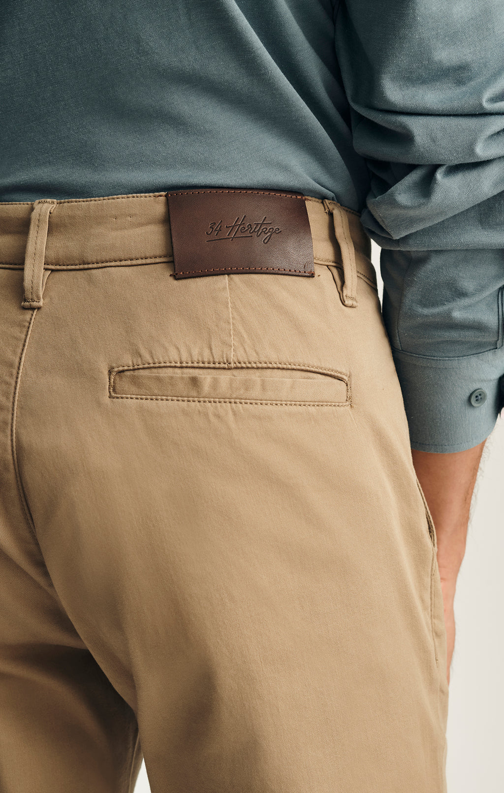 Charisma Relaxed Straight Chino In Khaki Twill