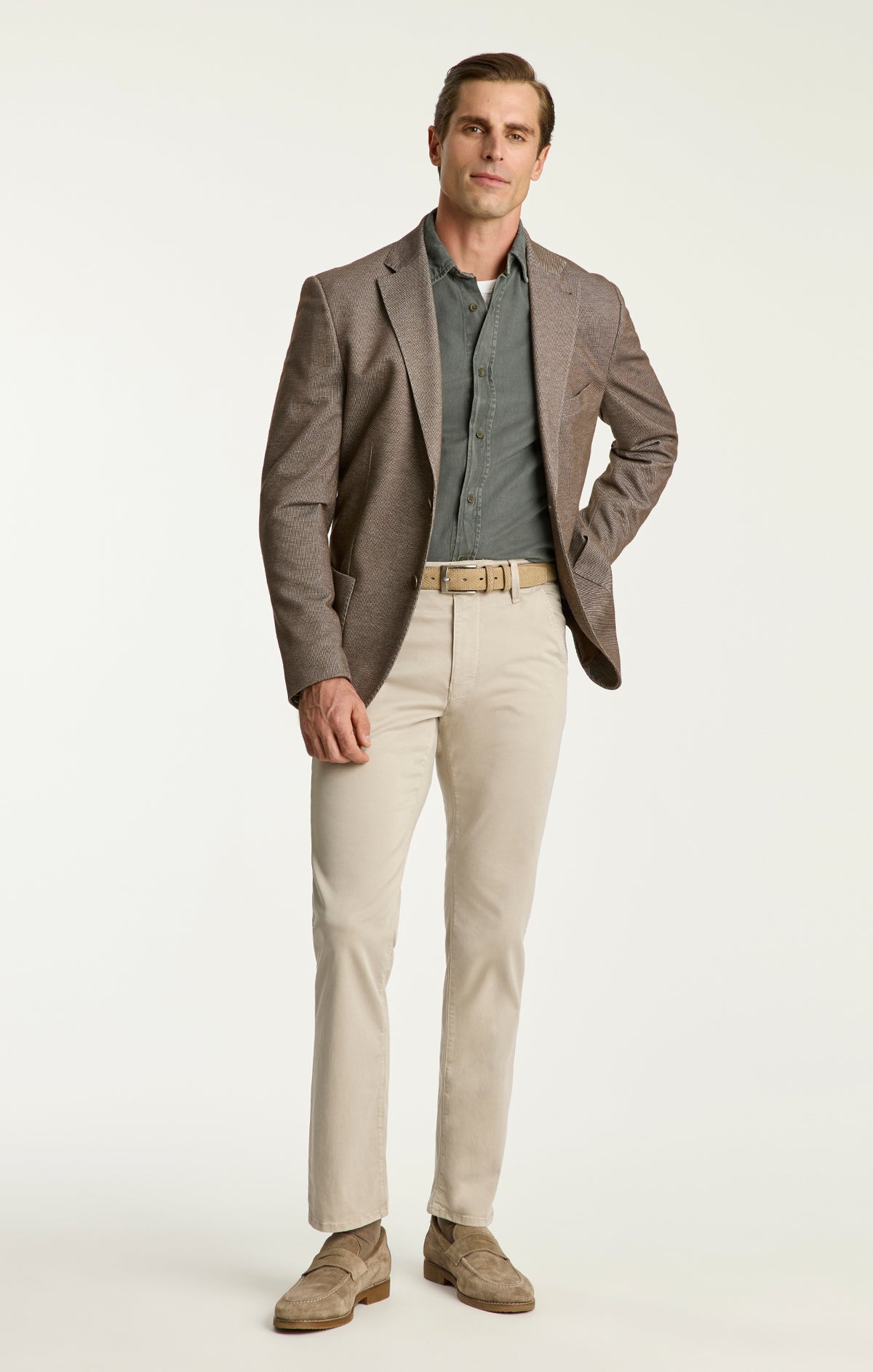 Charisma Relaxed Straight Chino Pants In Dawn Twill