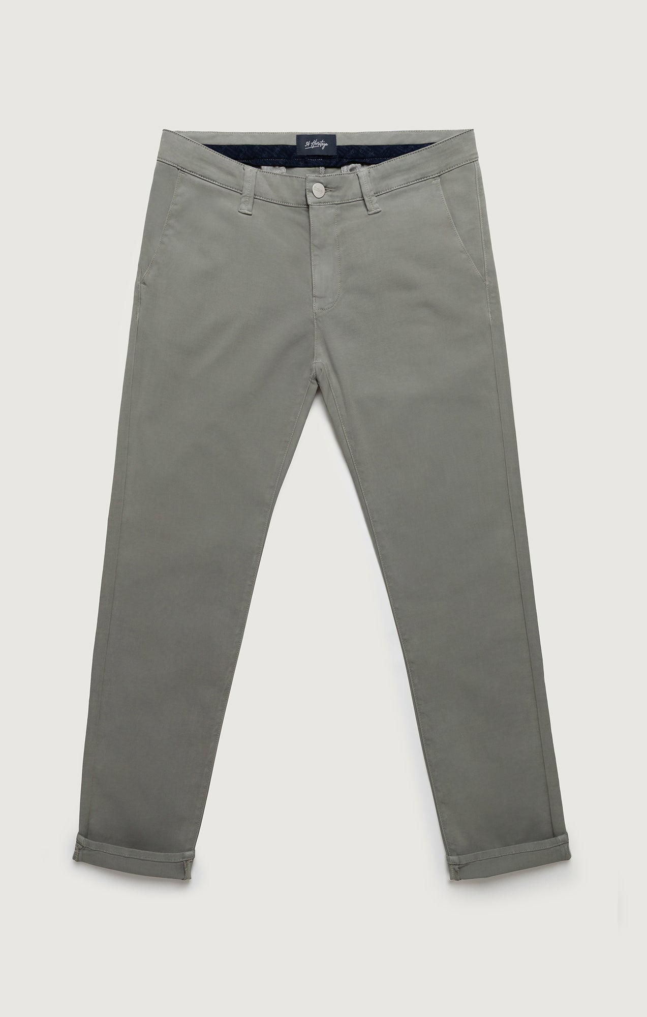 Verona Straight Leg Chino Pants In Dove High Flyer
