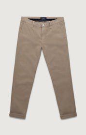 Verona Straight Leg Chino Pants In Mushroom High Flyer