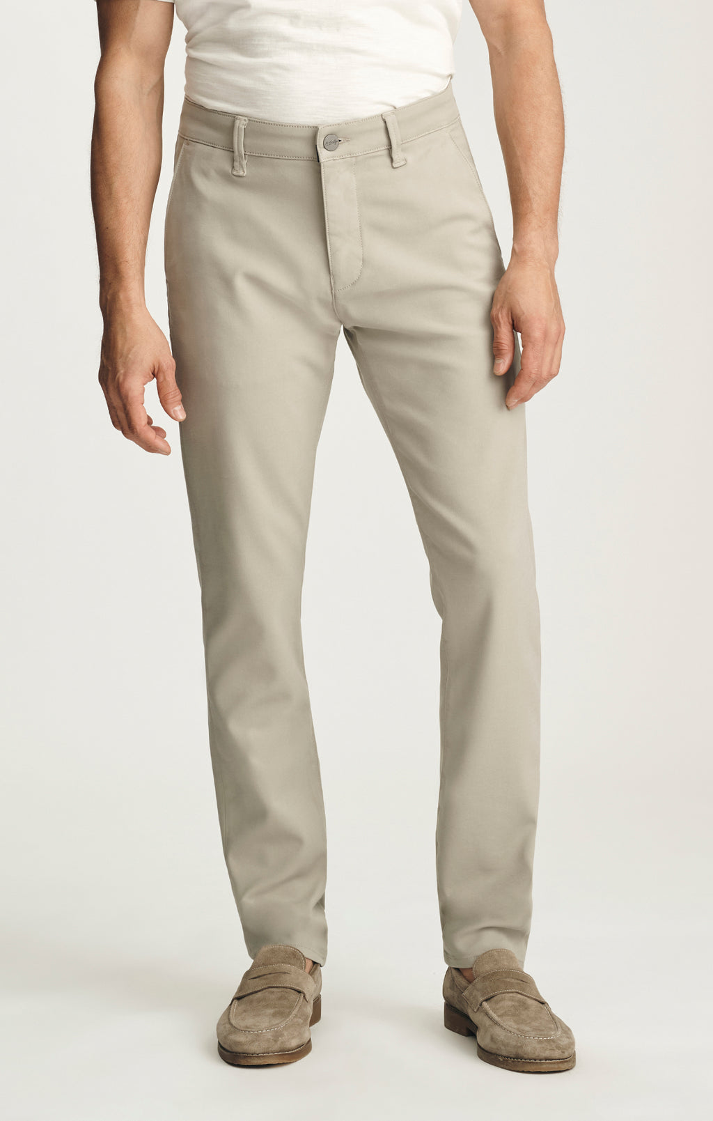 Verona Straight Leg Chino Pants in Stone High Flyer