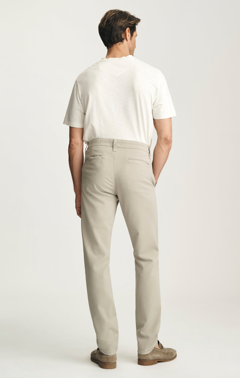 Verona Straight Leg Chino Pants in Stone High Flyer